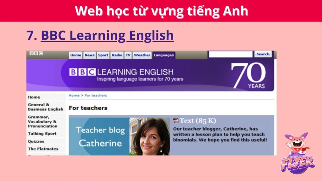 Web học từ vựng tiếng Anh - BBC Learning English