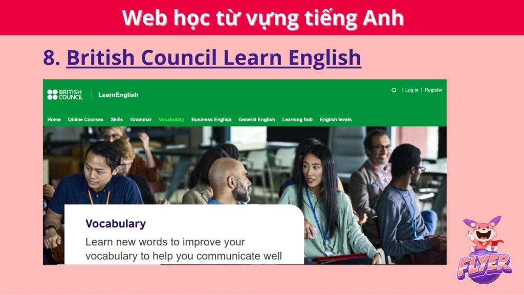 Web học từ vựng tiếng Anh - British Council Learn English