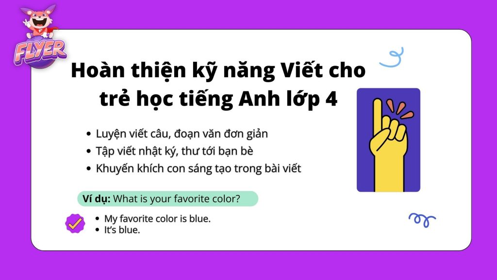 HỌC TIẾNG ANH LỚP 4